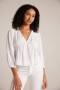 Long Sleeve | Women Bella Dahl Ladder Trim Peplum Top - White