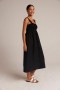 Midi Dresses | Women Bella Dahl Smocked Linen Midi Dress - Black