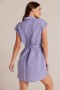 Mini Dresses | Women Bella Dahl Belted Linen Shirt Dress - Purple Iris