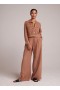 Pants | Women Bella Dahl High Waisted Linen Pleated Pant - Desert Brown