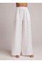Pants | Women Bella Dahl High Waisted Linen Pleated Pant- White