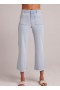 Pants | Women Bella Dahl Sarah Frayed Hem Wide Leg Crop - Ocean Mist Wash