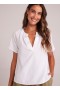 Short Sleeve | Women Bella Dahl Flowy Short Sleeve Pullover - White