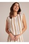 Sleeveless | Women Bella Dahl Boxy Button Back Top - Redwood Stripe