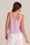 Sleeveless | Women Bella Dahl Button Back Linen Tank - Light Orchid