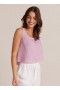 Sleeveless | Women Bella Dahl Button Back Linen Tank - Light Orchid