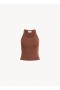 Sleeveless | Women Bella Dahl Rounded Neck Linen Jersey Tank - French Espresso