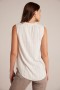 Sleeveless | Women Bella Dahl Shirred Neck Sleeveless Pullover - White Sand Stripe