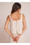 Sleeveless | Women Bella Dahl Square Neck Tank - Playa Sand Stripe