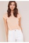 T-Shirts | Women Bella Dahl Baby Crew Tee - Soft Apricot