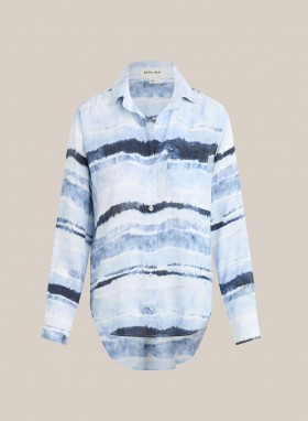 Button Down | Women Bella Dahl Pocket Button Down - Indigo Stripes Print