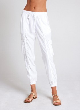 Joggers | Women Bella Dahl Cargo Track Pants - White
