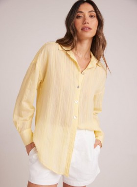 Long Sleeve | Women Bella Dahl Boyfriend Button Down - Citron Yellow