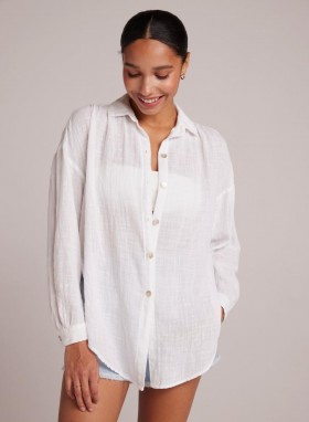 Long Sleeve | Women Bella Dahl Flowy Shirt - White