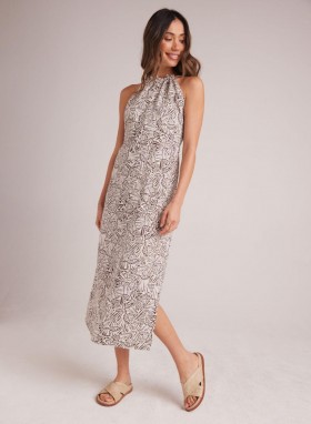Midi Dresses | Women Bella Dahl Low Back Halter Dress - Papillon Print