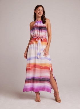 Midi Dresses | Women Bella Dahl Smocked Waist Halter Midi Dress - Canyon Stripe Print