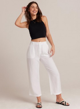 Pants | Women Bella Dahl Blakely Utility Wide Leg Crop - White