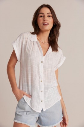 Short Sleeve | Women Bella Dahl Cap Sleeve Button Down - White