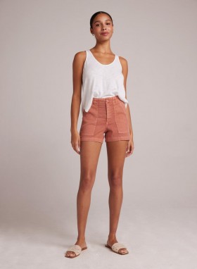 Shorts | Women Bella Dahl Sol Utility Tab Trouser Short - Sedona Sun