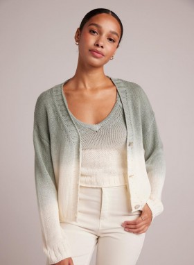 Sweaters & Jackets | Women Bella Dahl Cropped Cardigan - Sage Ombre Dye