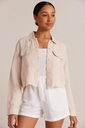 Sweaters & Jackets | Women Bella Dahl Lily Frayed Hem Jacket - Sand Khaki