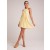 Mini Dresses | Women Bella Dahl Gathered Halter Dress With Braided Belt - Citron Yellow