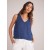 Sleeveless | Women Bella Dahl Sleeveless Button Back V-Neck Top - Brazilian Navy