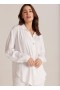  Camisa feminina Bella Dahl estilo praia com botões - Branca