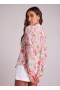  Camisa feminina Bella Dahl de manga comprida com botões frontais e estampa floral Ipanema.