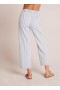  Calça feminina Bella Dahl Blakely Utility Wide Leg Crop - Lavagem com listras desbotadas