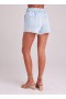  Shorts femininos Bella Dahl Marigold Fray Sash Short - Lavagem Beach Cove