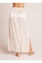  Saias | Saia Maxi Feminina Bella Dahl com Pregas Frontais - Cor Areia da Praia