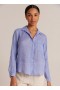  Camicia con bottoni | Camicia con bottoni in lino Bella Dahl da donna - Blu Peri