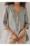  Manica lunga | Camicia da donna Bella Dahl con bottoni a coda - Soft Army