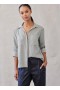  Manica lunga | Camicia classica con due tasche Bella Dahl da donna - Soft Army