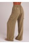 Pantaloni | Donna Bella Dahl Cargo Gamba Larga - Oliva Francese
