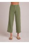  Pantaloni | Bella Dahl Claire Welt Pocket Crop da donna - Lush Foliage