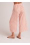  Pantaloni | Bella Dahl Ruffle Waist Wide Leg Crop da donna - Sunset Blaze Stripe