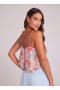  Senza maniche | Canotta a strati con bottoni sul retro da donna Bella Dahl - Stampa floreale Ipanema