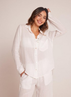 Camicia con bottoni | Bella Dahl da donna con tasche oversize e bottoni - Bianca