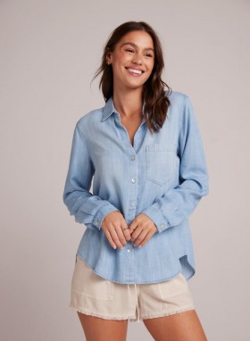  Camicia con bottoni | Camicia con bottoni da donna Bella Dahl Pocket - Lavaggio caraibico