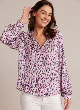  Manica lunga | Pullover da donna Bella Dahl con maniche raglan - Stampa coriandoli