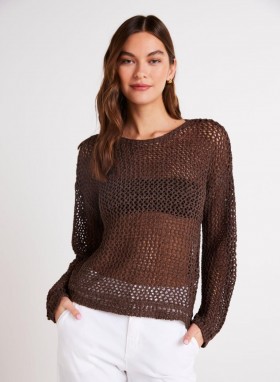  Manica lunga | Maglione da donna Bella Dahl con spalle scese e vestibilità rilassata - Cocoa Cabana