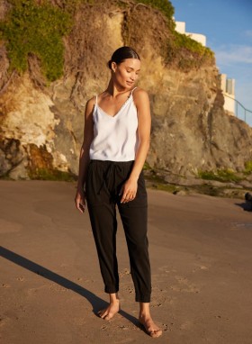  Pantaloni | Jogger tascabili Bella Dahl da donna - Nero vintage