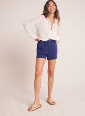  Pantaloncini | Pantaloncini corti da donna Bella Dahl Elle Playa - Blu marino tropicale