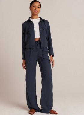 パンツ | レディース Bella Dahl Greta プリーツ ワイドレッグ トラウザー - コースタルネイビー