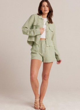 ショートパンツ | レディース Bella Dahl Callie Ruffle Short - Muted Army