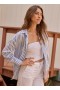  Langermet | Dame Bella Dahl Boyfriend Button Down-skjorte – Bahia Breeze Stripe
