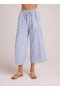  Bukser | Dame Bella Dahl Rysjet midje vide ben - Bahia Breeze Stripe
