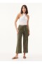  Bukser | Dame Bella Dahl Saige Wide Leg Crop - Vasket Army
